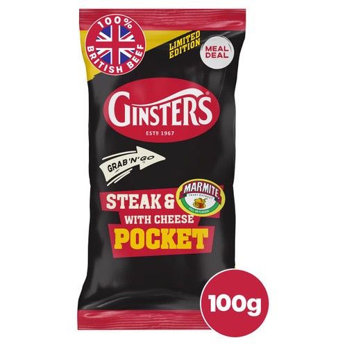 Ginsters Steak & Marmite With Cheese Pocket 100g