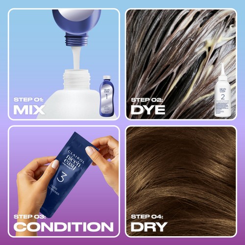 Clairol Nice'N Easy Tone+Gloss Semi Permanent Hair Dye Light Ash Brown thumbnail 4