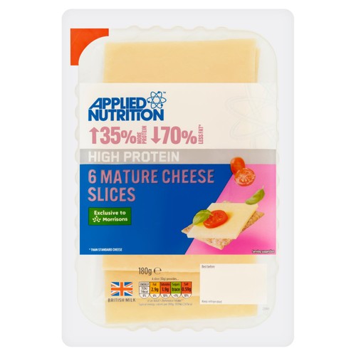 Applied Nutrition High Protein 6 Mature Cheese Slices