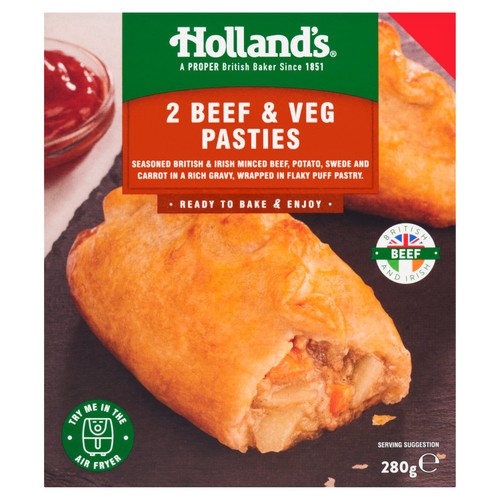 Holland's 2 Beef & Veg Pasties 