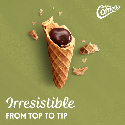 Cornetto MAX Pistachio Ice Cream Cones 4 x 90ml thumbnail 2