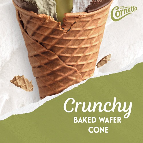 Cornetto MAX Pistachio Ice Cream Cones 4 x 90ml thumbnail 4