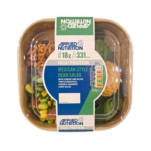 Applied Nutrition High Protein Mexican Style Bean Salad & Houmous Bowl 250g