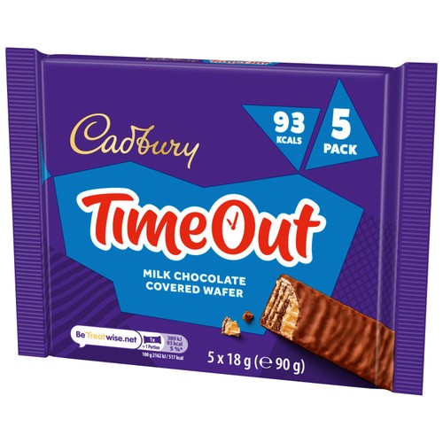 Cadbury Timeout Chocolate Wafer Bars   5 x 18g thumbnail 2