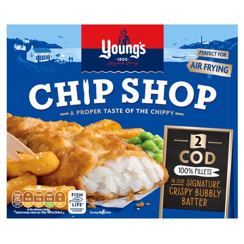 Young's Chip Shop Battered Cod Fillets 