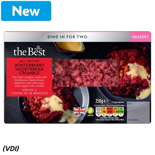 (VDI) Morrisons The Best Dessert Winterberry Shortbread Crumble 250g