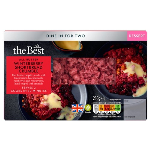 (VDI) Morrisons The Best Dessert Winterberry Shortbread Crumble 250g thumbnail 2