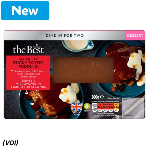 (VDI) Morrisons The Best Dessert All Butter Sticky Toffee Pudding 200g