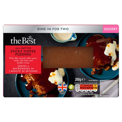 (VDI) Morrisons The Best Dessert All Butter Sticky Toffee Pudding 200g thumbnail 2