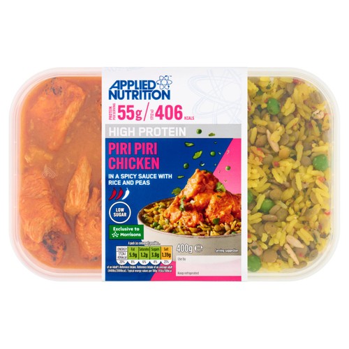 Applied Nutrition High Protein Chicken Piri Piri With Rice   400g