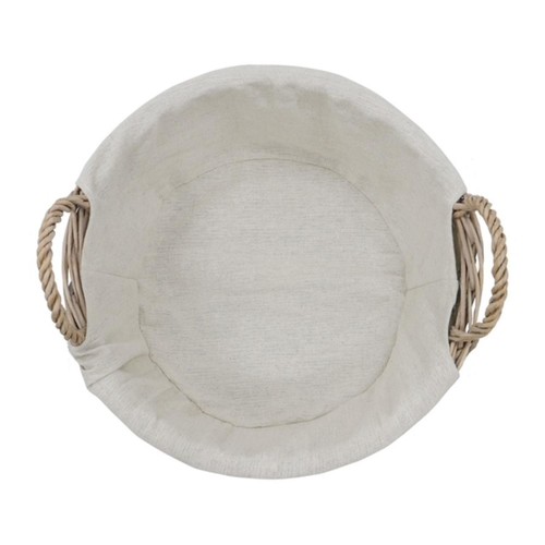 JVL Arianna Round Willow Storage Basket Antique Wash thumbnail 3