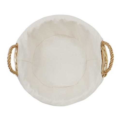 JVL Acacia Round Willow Storage Basket Honey thumbnail 3