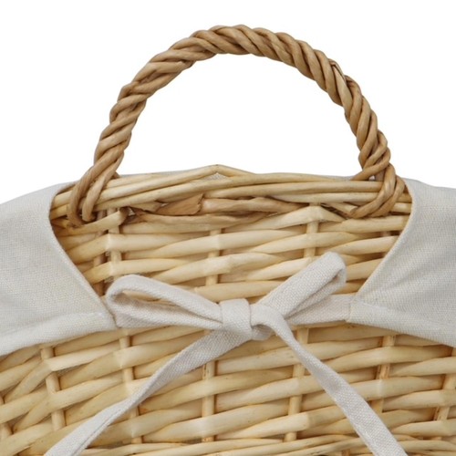 JVL Acacia Round Willow Storage Basket Honey thumbnail 4