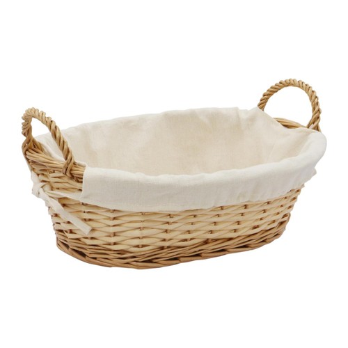JVL Acacia Oval Storage Basket Honey thumbnail 3