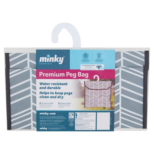 Minky Geometric Peg Bag