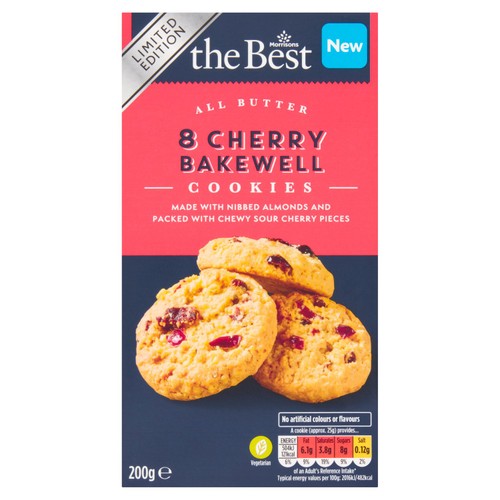 Morrisons The Best All Butter Cherry Bakewell Cookies