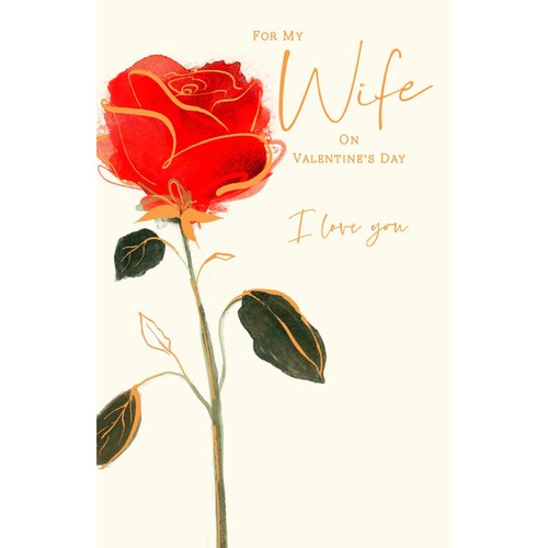 Rose Valentine's Day Card