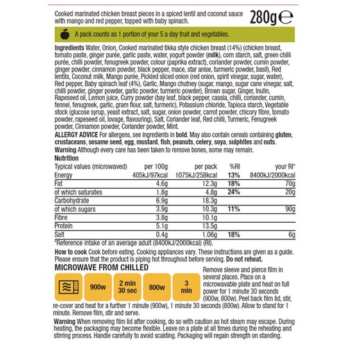 Applied Nutrition GLP-1 Friendly Chicken Tikka With Mango And Coconut Dhal thumbnail 3