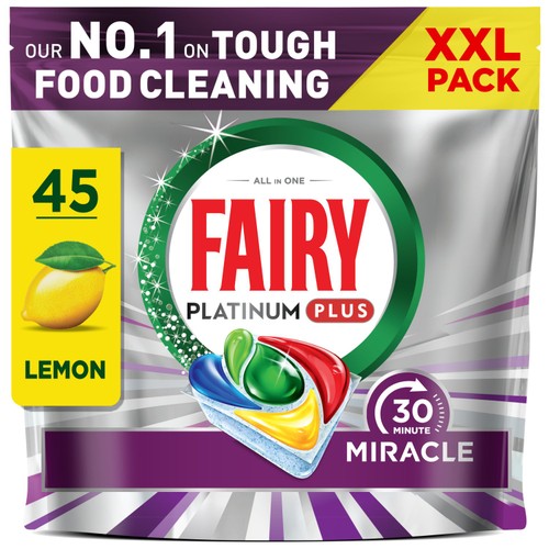 Fairy 30 Minute Miracle Platinum Plus Dishwasher Tablets Lemon