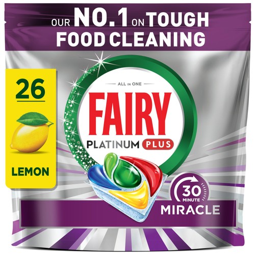 Fairy 30 Minute Miracle Platinum Plus Dishwasher Tablets Lemon