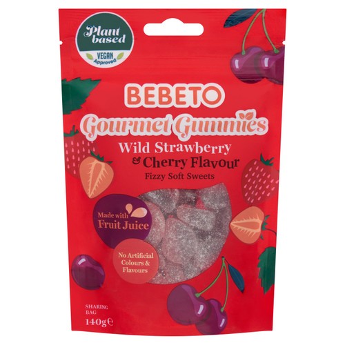 Bebeto Wild Strawberry & Cherry Gourmet Gummies