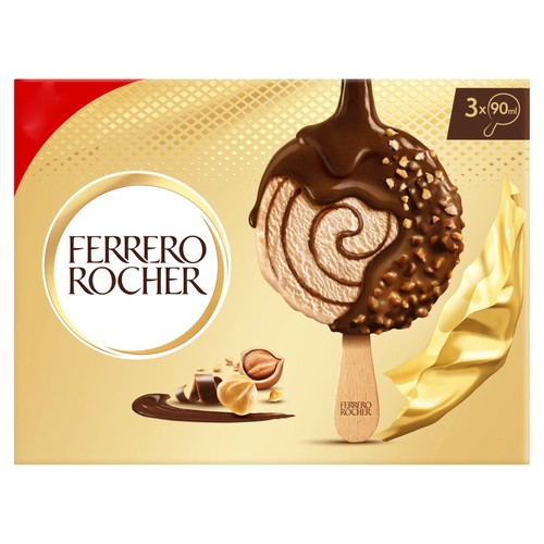 Ferrero Rocher Ice Cream   3 x 90ml thumbnail 2