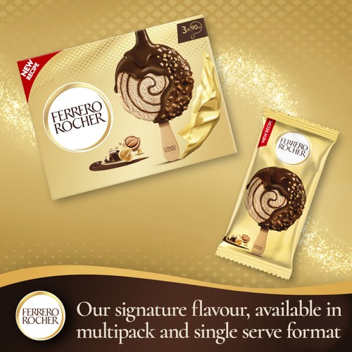 Ferrero Rocher Ice Cream   3 x 90ml thumbnail 5