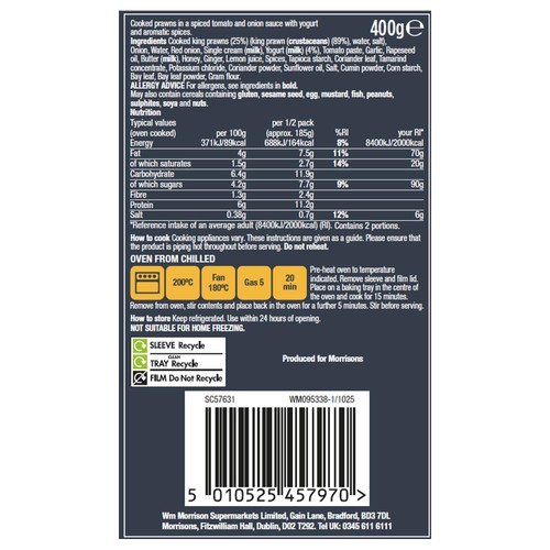 Morrisons The Best Signature Collection Prawn Dopiaza 400g thumbnail 3