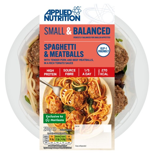 Applied Nutrition GLP-1 Friendly Spaghetti & Meatballs With Beans & Spinach