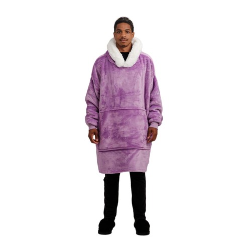 Ony Furlined Hoodie Blanket Purple/White Large