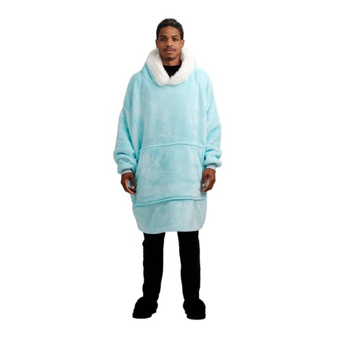 Ony Furlined Hoodie Blanket Blue/White Large