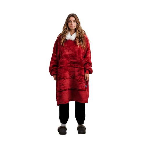 Ony Furlined Hoodie Blanket Red/White Large