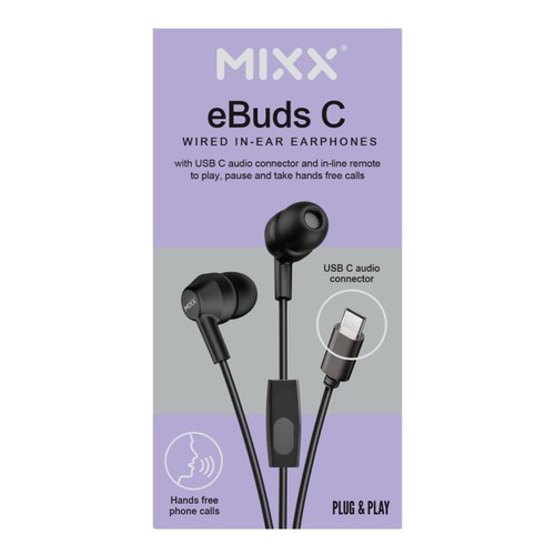 Mixx eBuds C Black Wired Earphones