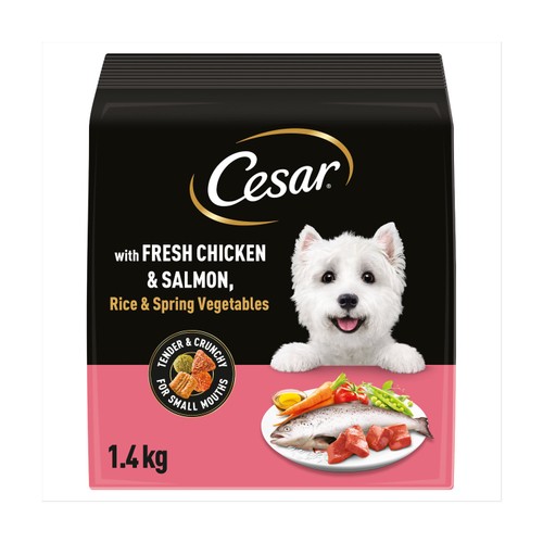 Cesar Adult Dog Food Complete Dry With Chicken, Salmon And Vegetables 1.4kg