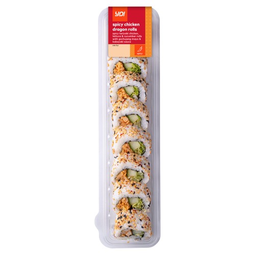 Yo! Spicy Chicken Dragon Rolls With Gochujang Mayo & Kabayaki Sauce   215g