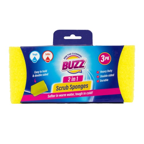 2 In 1 Scrub Sponge 3 Pack