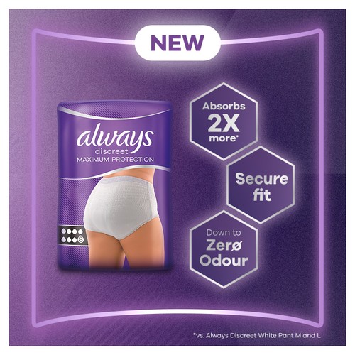 Always Discreet Maximum Protection Heavy Thick Pants XL thumbnail 2