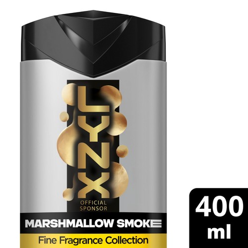 Lynx Fine Fragrance Marshmallow Smoke Premium Shower Gel Body Wash for Men 400ml