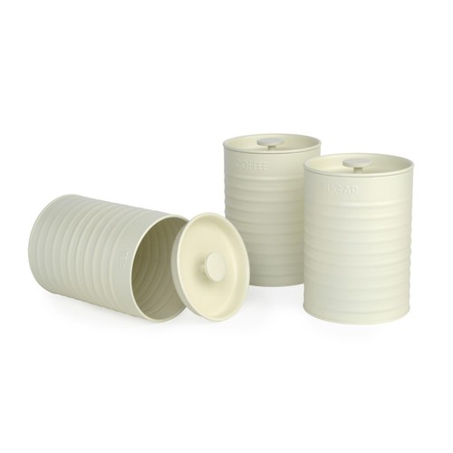 Russell Hobbs Ribbed 3pc Canister Set Cream thumbnail 3