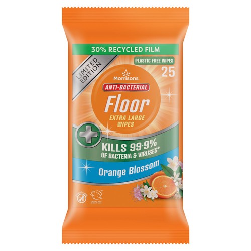 Morrisons Limited Edition Orange Blossom XL Floor Wipes 25 Pack