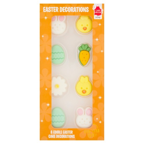 Cake Decor 8 Easter 2d Easter Decorations 8pk