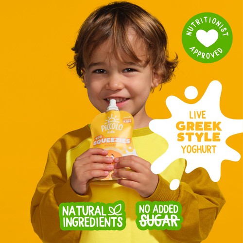 Piccolo Yoghurt Squeezies Banana 90g thumbnail 2