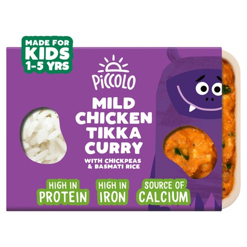 Piccolo Mild Chicken Tikka Curry With Chickpeas & Basmati Rice 200g