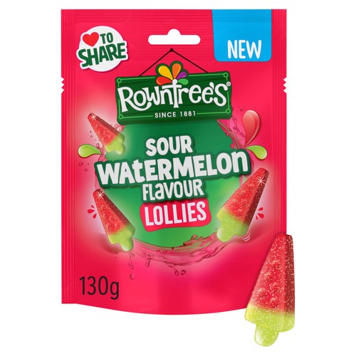Rowntree's Sour Watermelon Lollies Pouch 