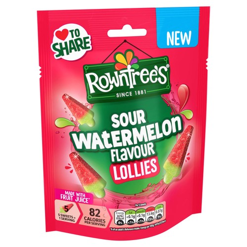 Rowntree's Sour Watermelon Lollies Pouch  thumbnail 2