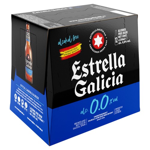 Estrella Galicia 0.0% 12x330ml Bottles