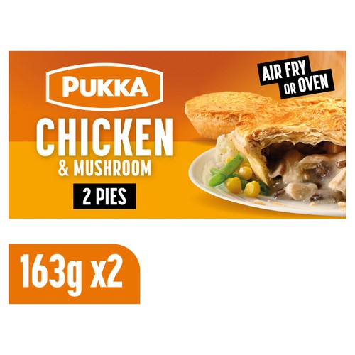 Pukka Chicken & Mushroom Twin Pack Pies 