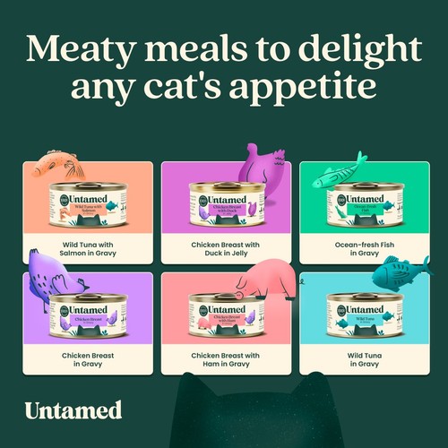 Untamed Wild Tuna In Gravy Cat Food 75g thumbnail 5