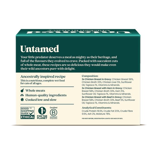 Untamed Chicken Selection Box In Gravy Cat Food  thumbnail 4