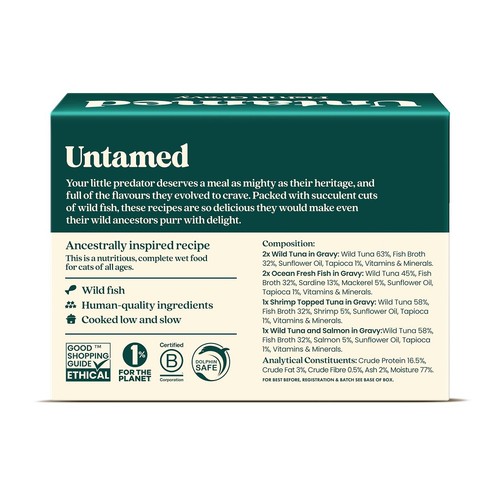 Untamed Fish Selection Box In Gravy Cat Food thumbnail 4